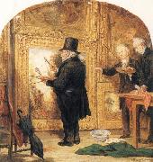 William Parrott J M W Turner at the Royal Academy,Varnishing Day oil on canvas